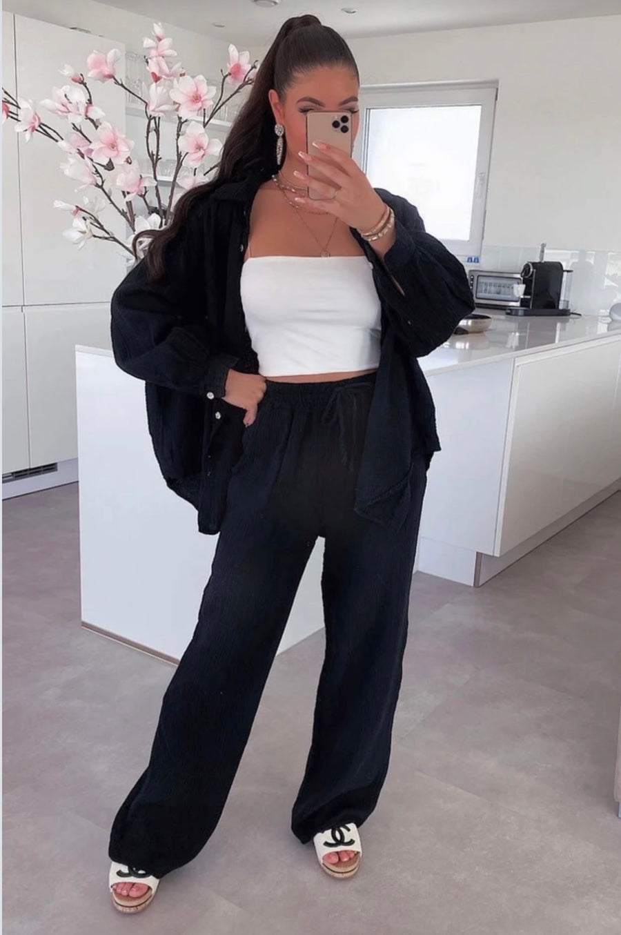 Pantalon gaze de coton