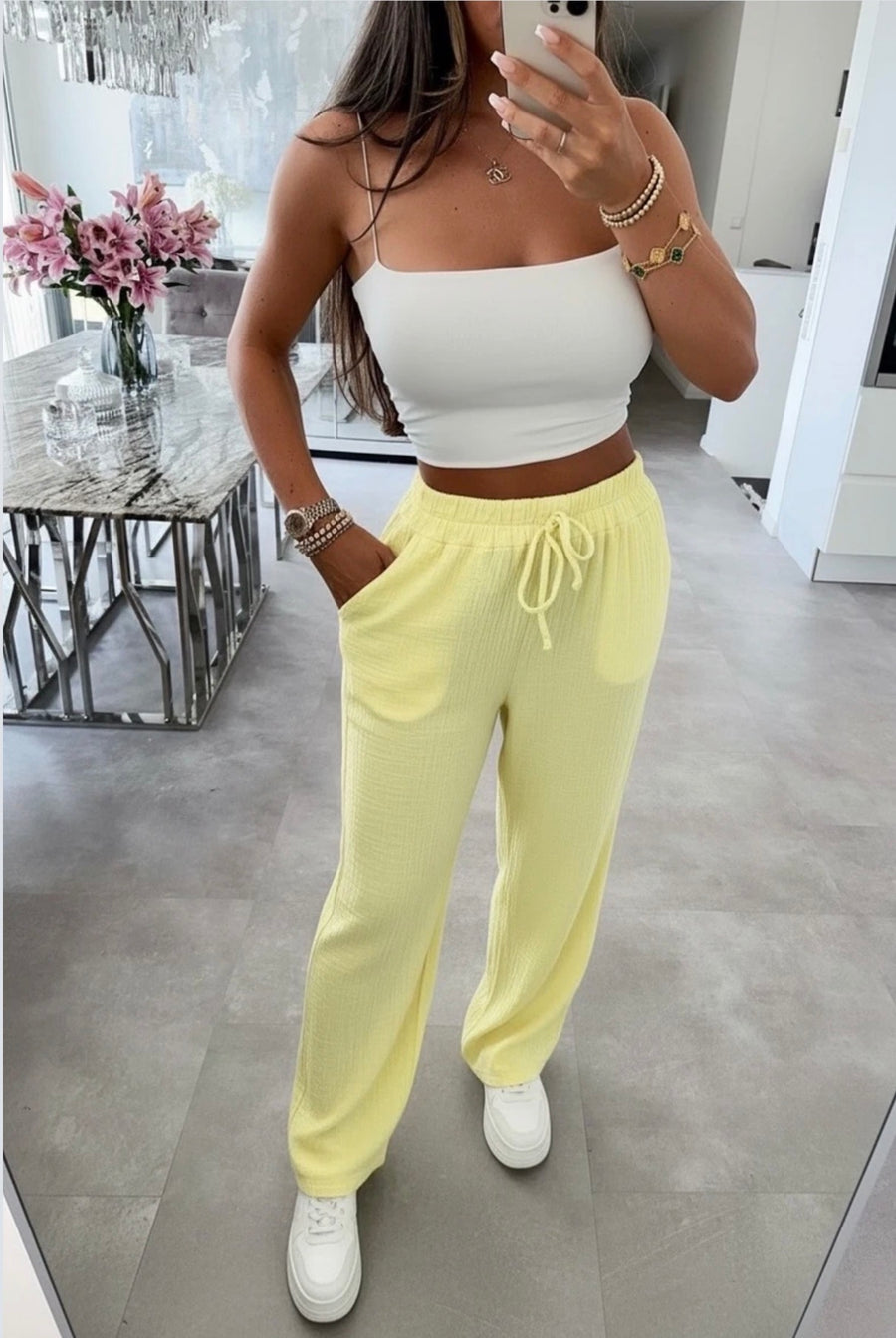 Pantalon gaze de coton