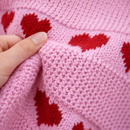 Pull maille cœur
