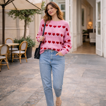 Pull maille cœur