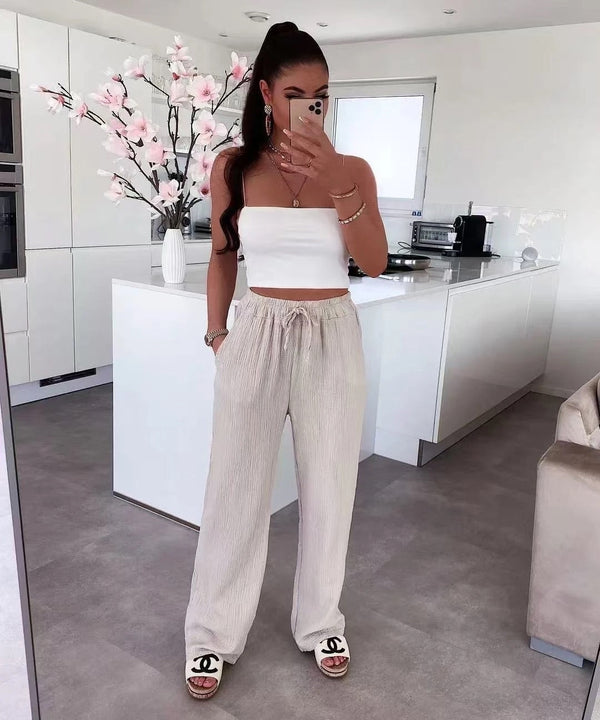 Pantalon Bohème en Coton Doux